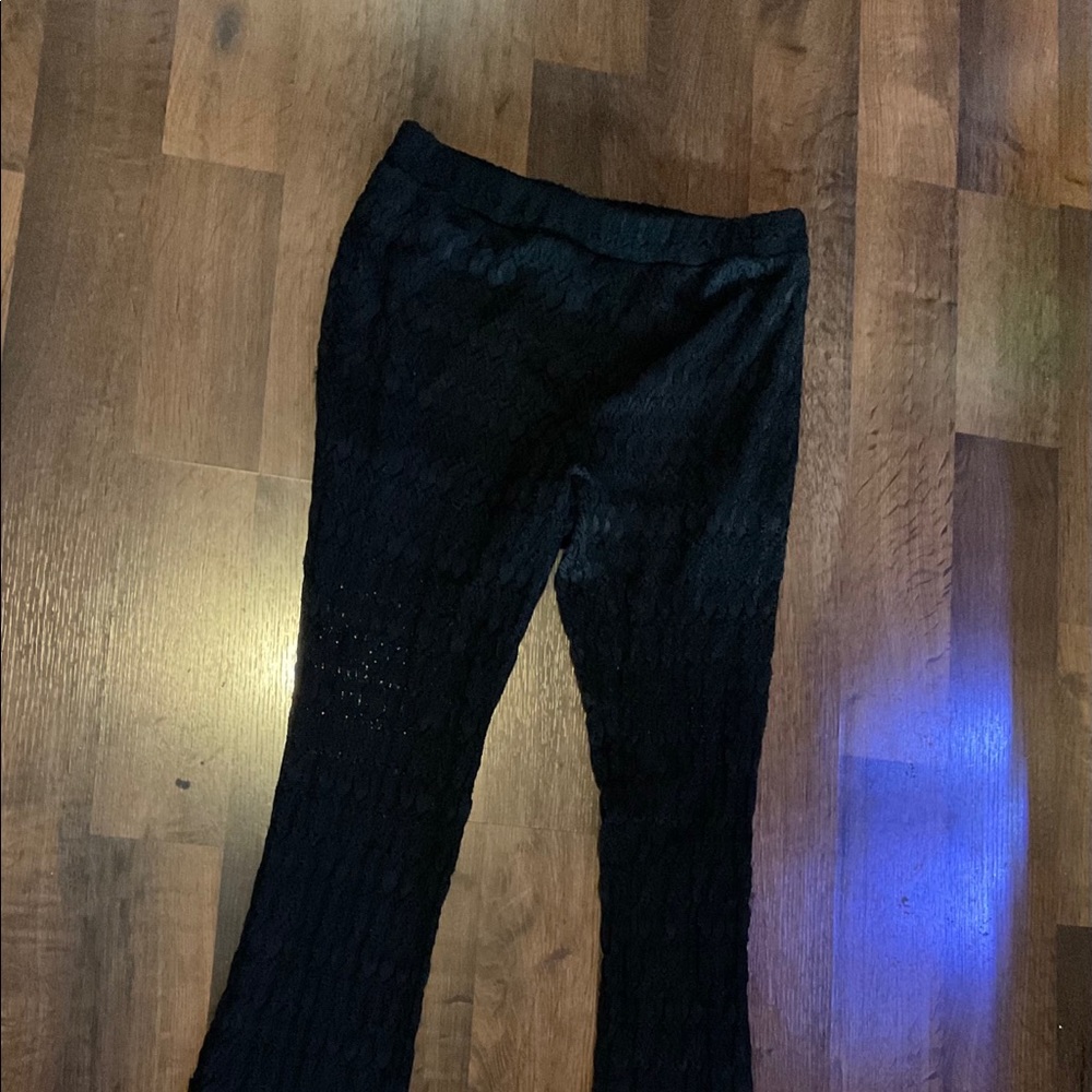 Black see thru summer pants